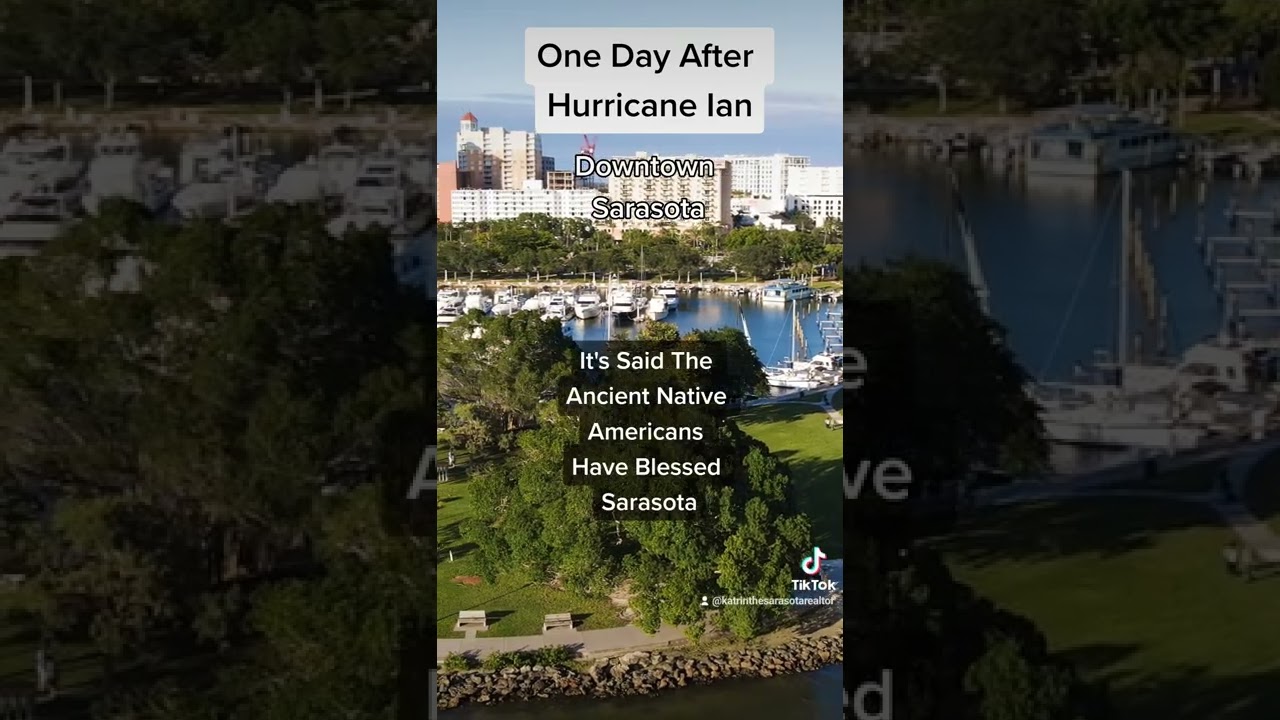 The Day After Hurricane Ian in downtown Sarasota Florida. Sarasota Was Very Lucky. #shorts