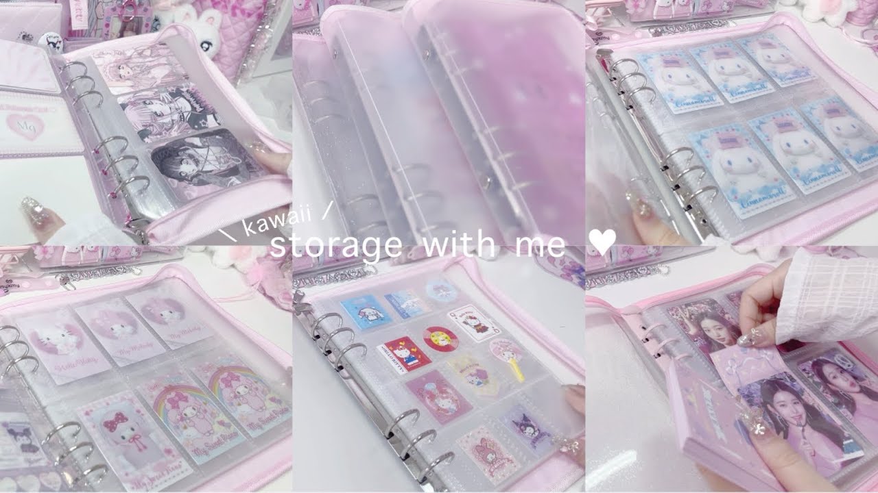 溜まってたグッズたちを可愛く収納する！🎀/作業動画/サンリオ/収納動画/バインダー/韓国作家/ ive/다이브로그【オタク】