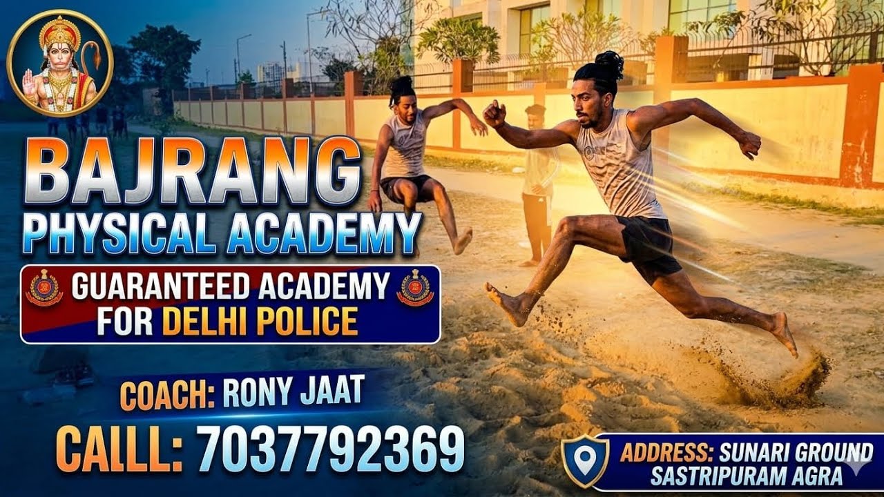 Delhi police long jump | Bajrang Physical Academy | #faujilyfstyle #army #indianarmy #1600meter