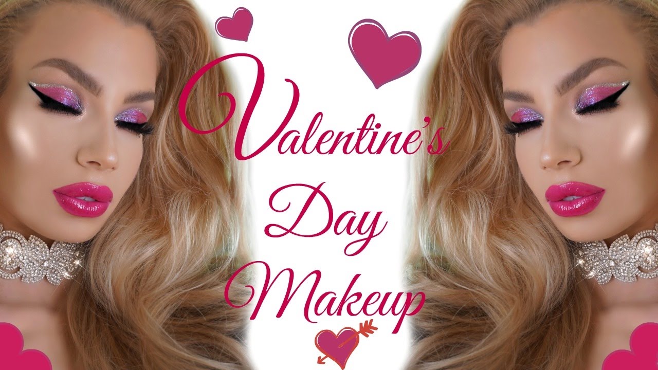 VALENTINE'S Day Makeup -Glam & Glitter Cut Crease | Nikki French