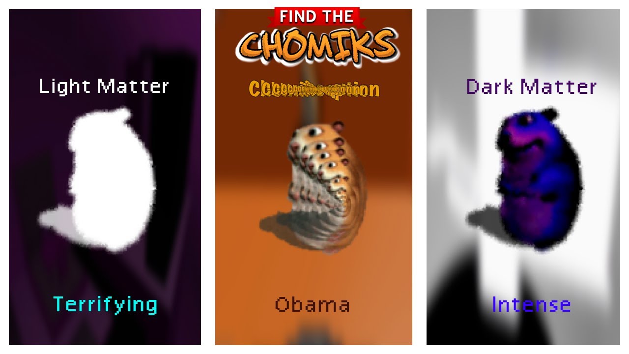 Dark Matter Chomik, Light Matter Chomik y Chomikception | (Roblox) Find The Chomiks