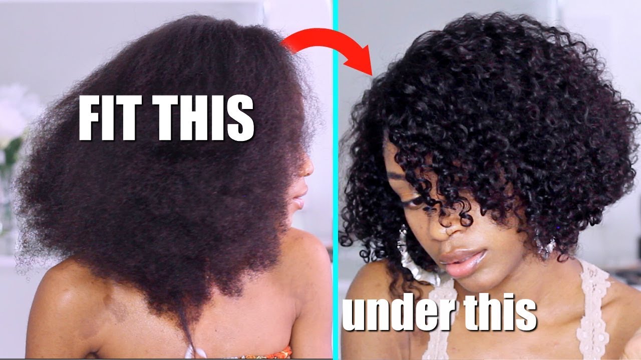 HOW TO FIT LONG HAIR UNDER A WIG Natural Hair Protective Style