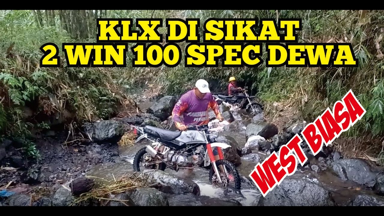 KLX VS WIN 100 di Jalur pembantaian #trabas #gaspol #extrem #adventure #trail #ptc