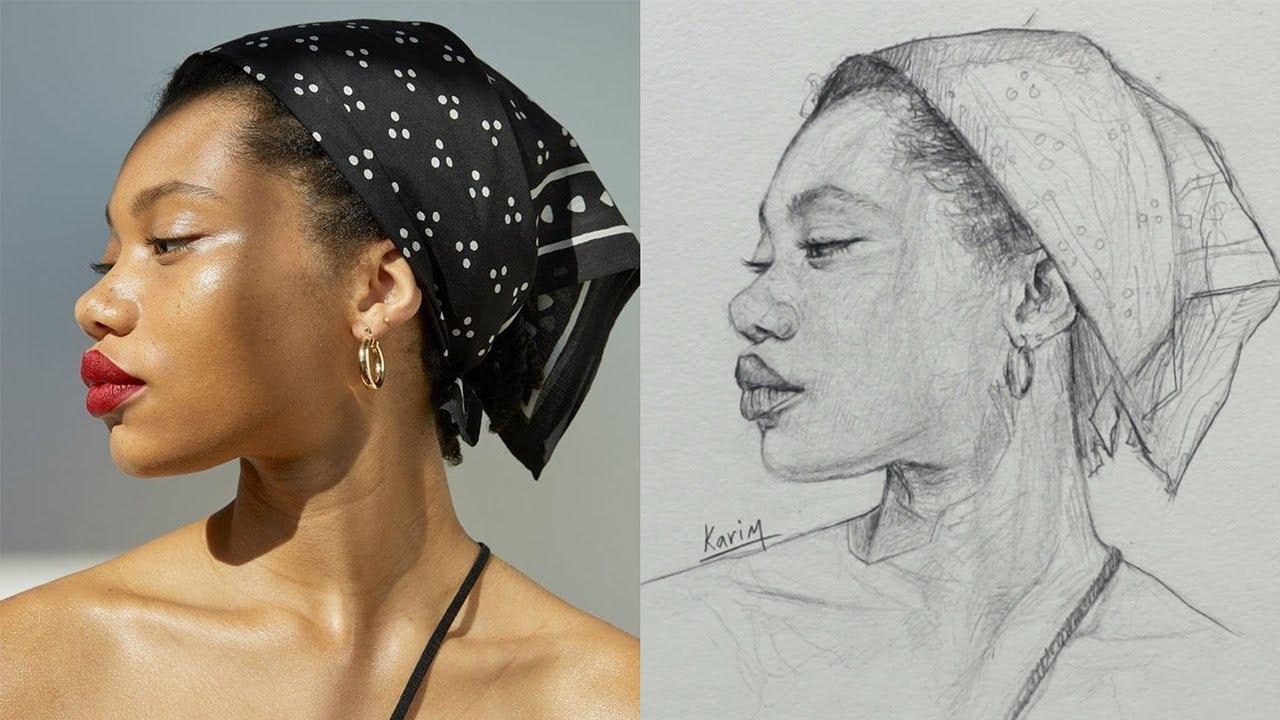 Создание Красивого Портрета С Помощью Линий🎨 Самый Простой Способ Нарисовать Лицо
