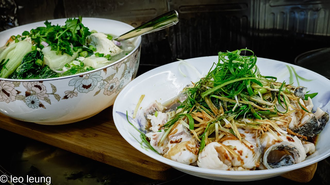 廣東話影片｜一魚兩吃之蔥汁溜生魚片(黑魚片)｜花一個小時，從無到有，將鮮魚起肉拆骨，既有湯水淘飯，又有嫩滑魚片，再加上蔥油生抽，這頓飯值了！