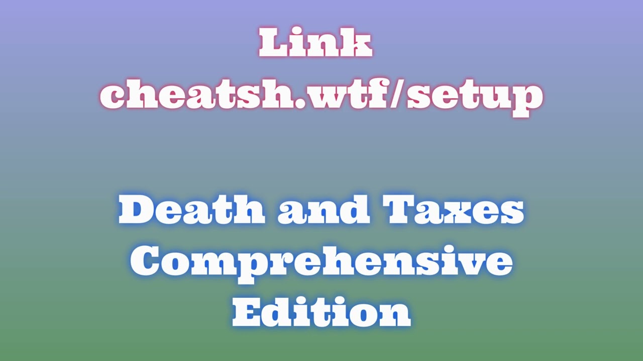 Death and Taxes 2024 Mod Menu - Free Use