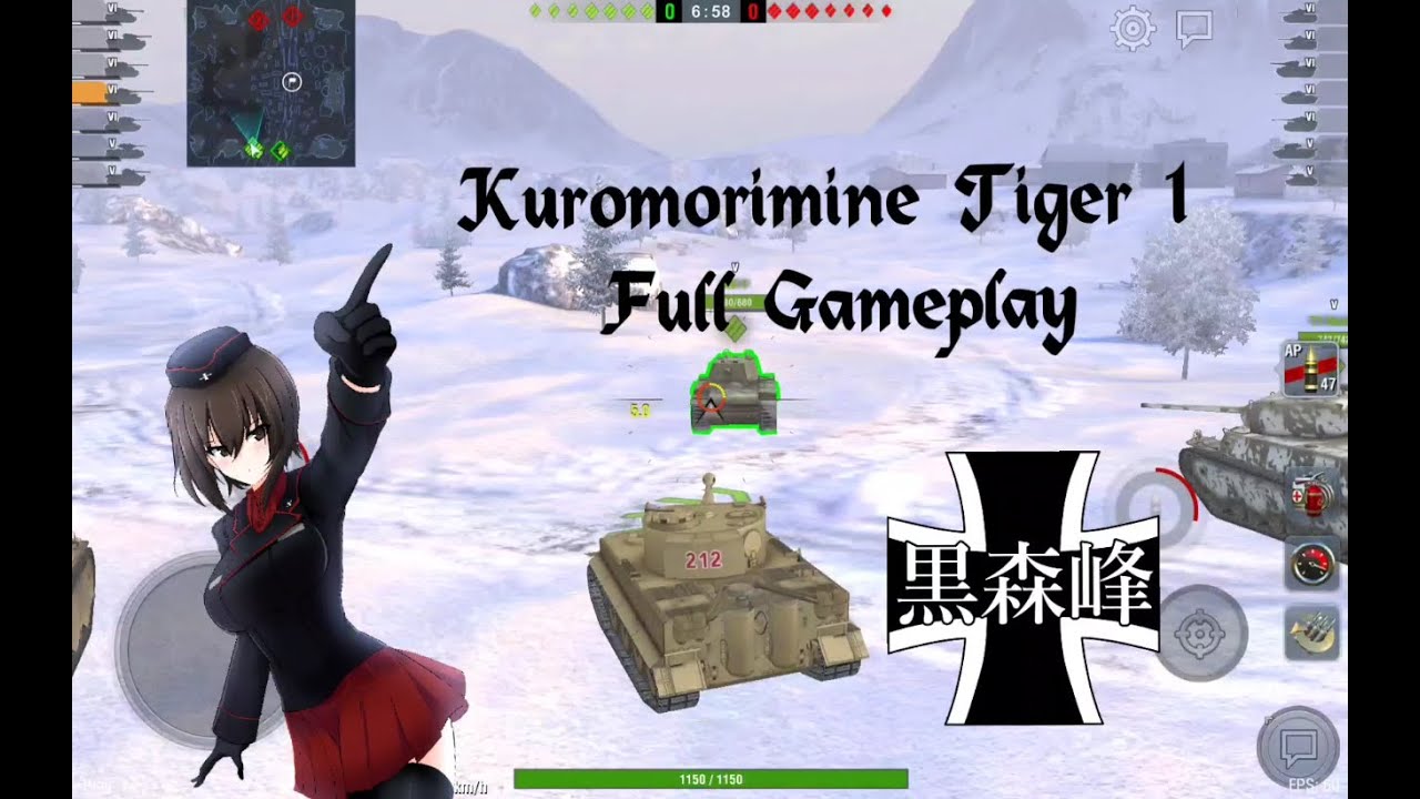 World Of Tanks Blitz [Girls Und Panzer] Kuromorimine Tiger 212 Gameplay