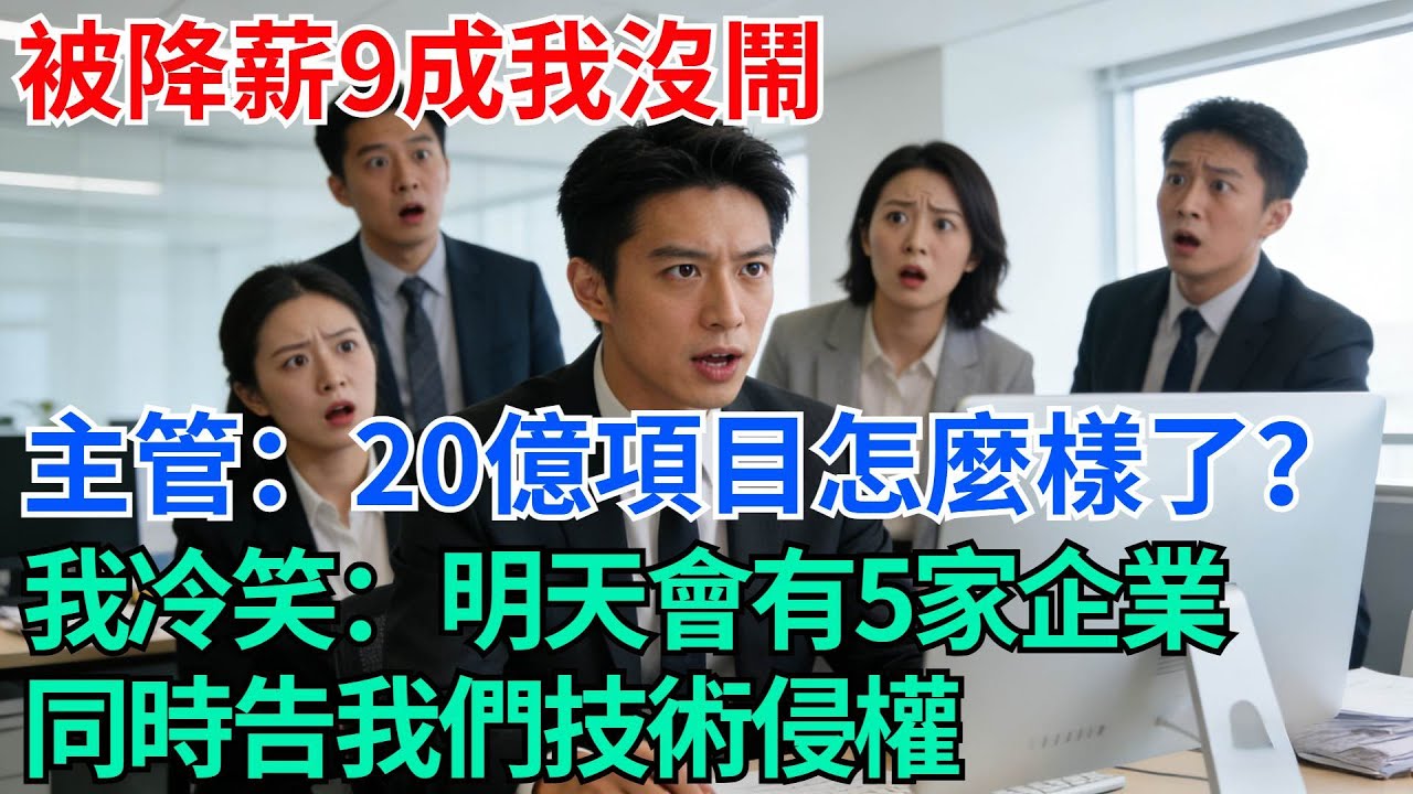領導逼我簽下降薪9成合同，我沒鬧，主管：20億的項目準備的怎麼樣？我冷笑：明天會有5家企業同時告我們技術侵權【奇趣天下】#職場逆襲#職場智慧#爽文職場#工作日常#完結爽文