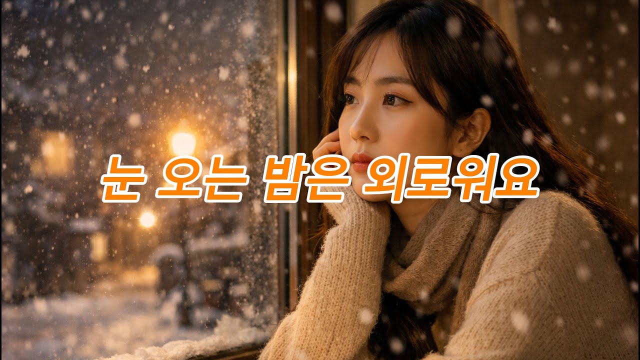 눈 내리는 밤은 외로워요❄️🌙｜여자가 부르는 겨울 감성 트로트｜그대 생각에 잠 못 드는 밤