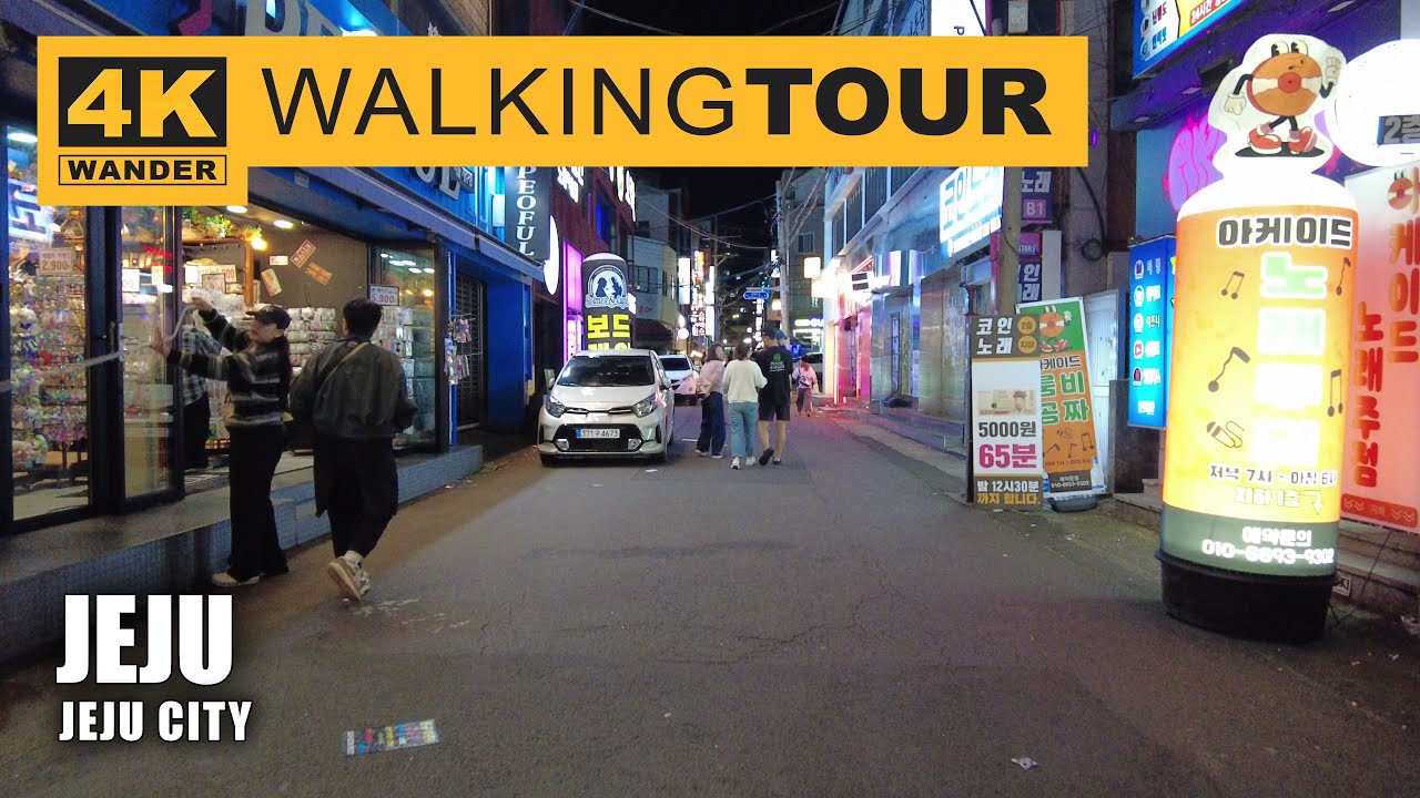 Jeju City 제주시 Walking Tour in Jeju, Korea (4K 60fps)
