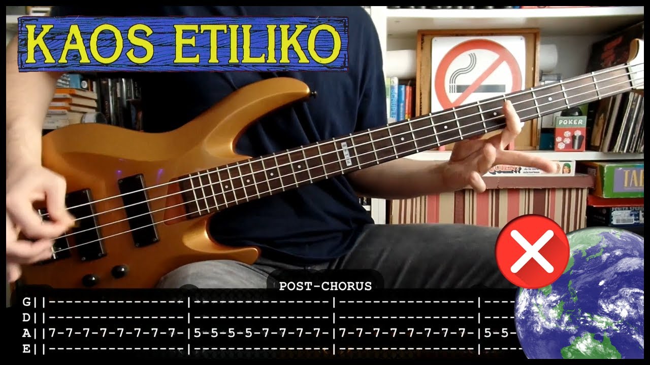 KAOS ETILIKO - Su falso mundo 🌎 (BASS cover with TABS) [lyrics + PDF]