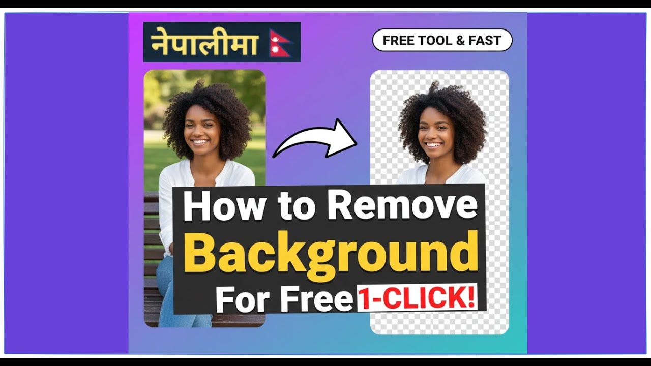 फोटोको Background कसरी हटाउने । How to Remove Image Background in 5 Seconds FREE & Easy