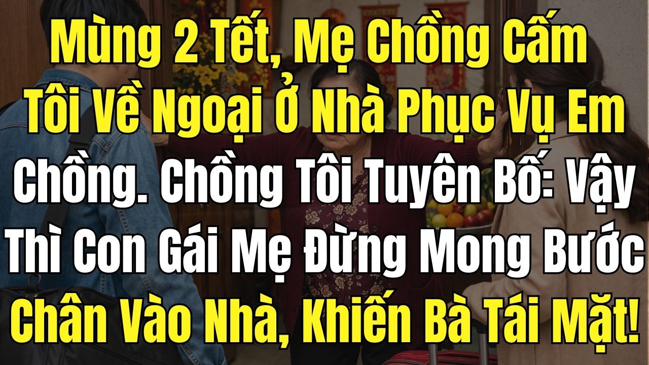 Mùng 2 Tết, Mẹ Chồng Cấm Tôi Về Ngoại, Ép Tôi Ở Nhà Nấu Nướng Phục Vụ Em Chồng. Chồng Tôi Tuyên Bố