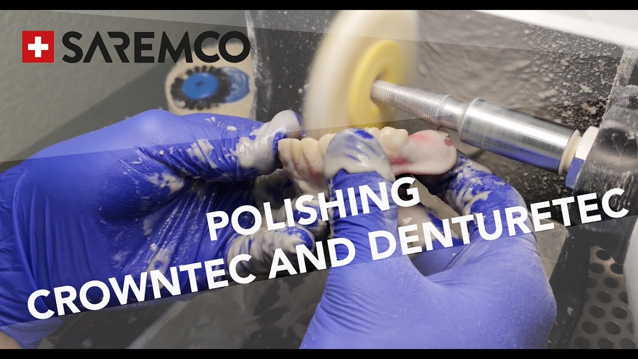 Polishing 3D printed denture with saremco print CROWNTEC and DENTURETEC 💎👑🦷