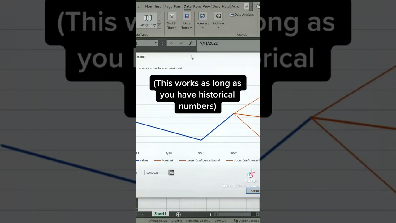 Excel prediction tool to forecast game scores or sales