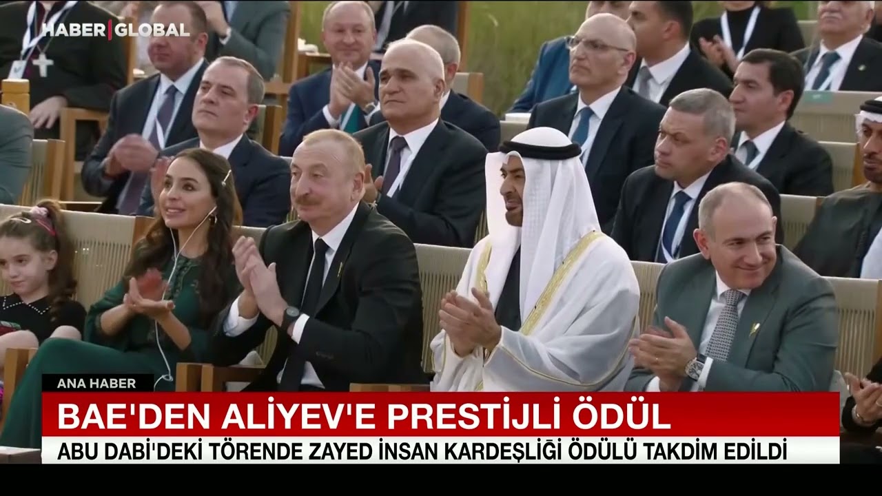 BAE'den Aliyev'e Prestijli Ödül! Azerbaycan'ın Barış Stratejisi Dünyaya Örnek Gösterildi