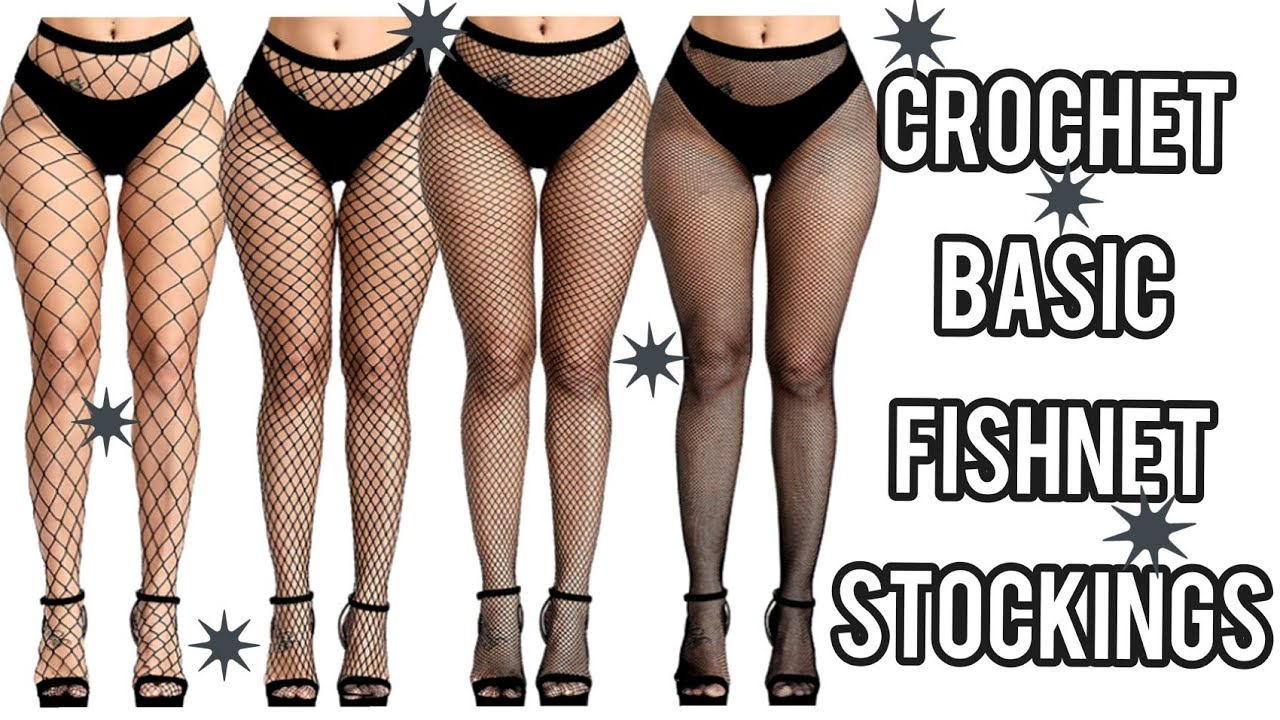 [Tutorial] Crochet A Basic Fishnet Stockings -C_Clean Crochê