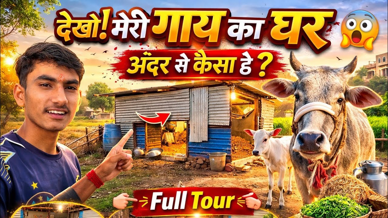 Meri Gay ka Ghar 😱 | Full Cow Shed Tour | Gaon ka Lifestyle Vlog