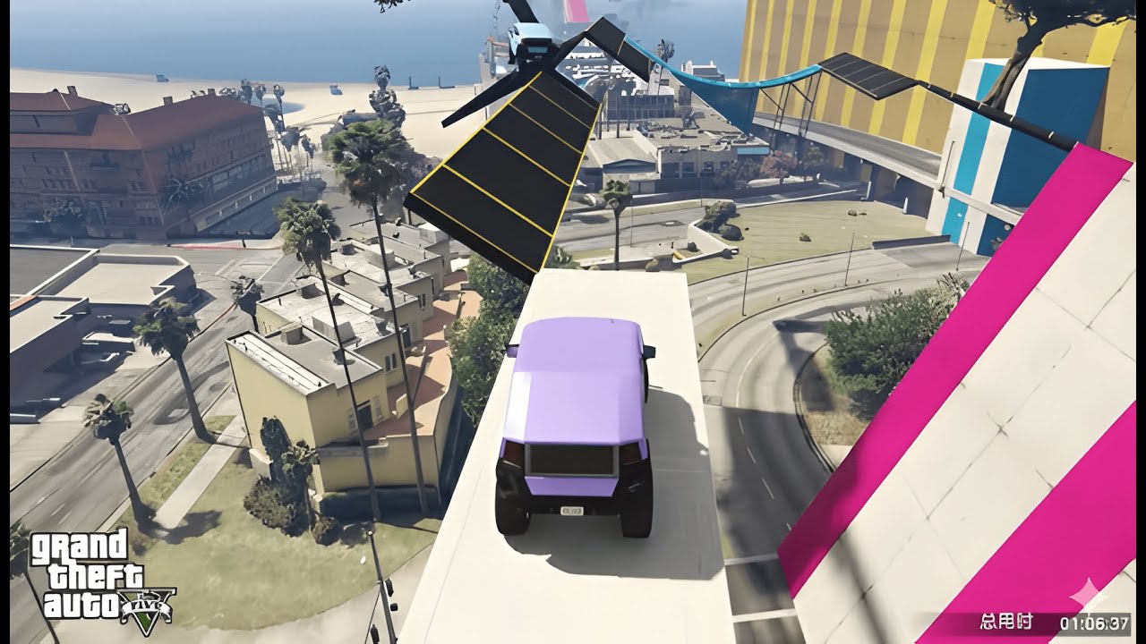 GTA5 跑酷大翻车 VS 极限通关🔥手残玩家都炸了