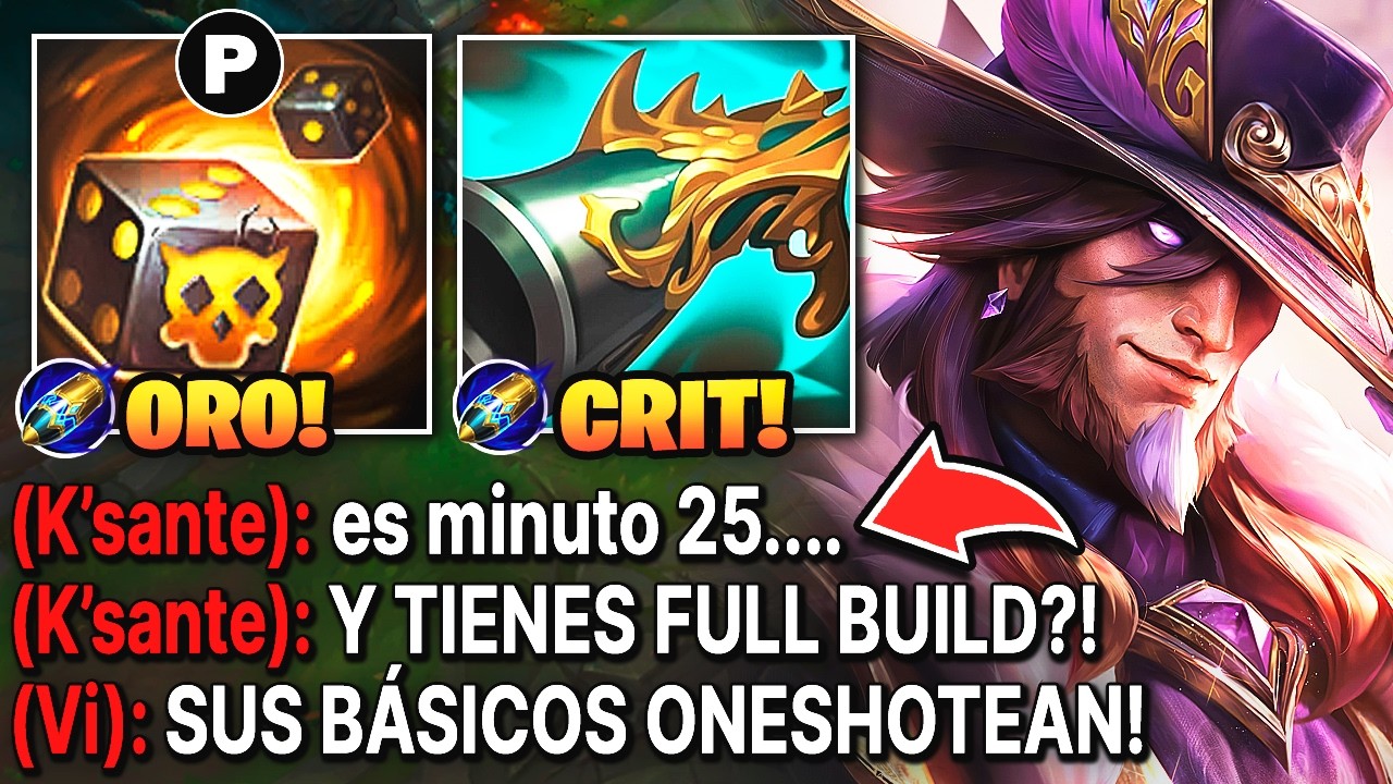 Twisted Fate pero mi pasiva completa mi build solo con items de críticos