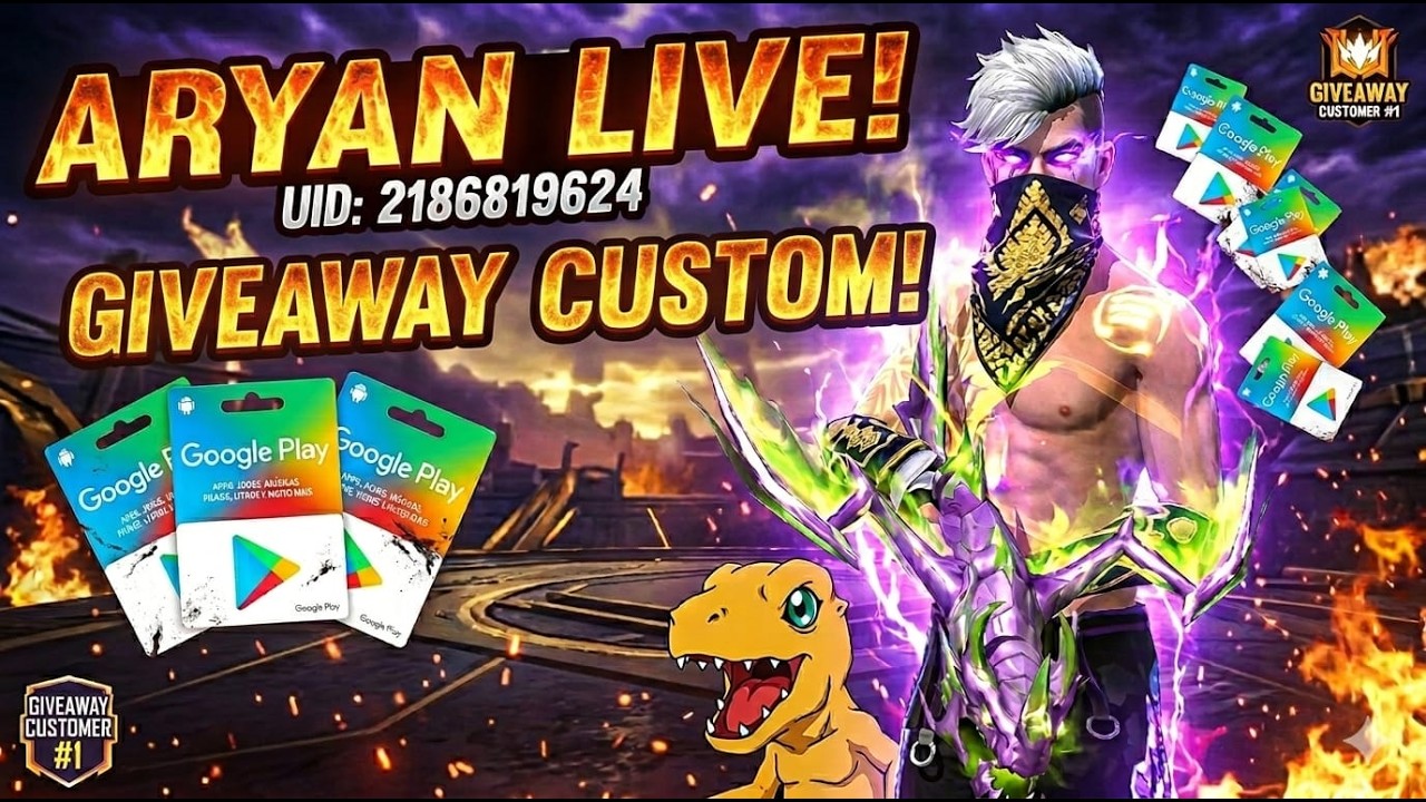 FOR YOU SPECIAL GIVEAWAY #freefire #freefireindia #aaryanlive01 #shortslivestream