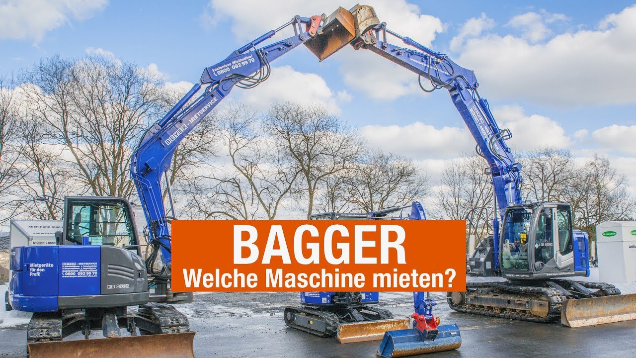 Welchen Bagger f&uuml;r mein Projekt mieten? | BEYER-Mietservice