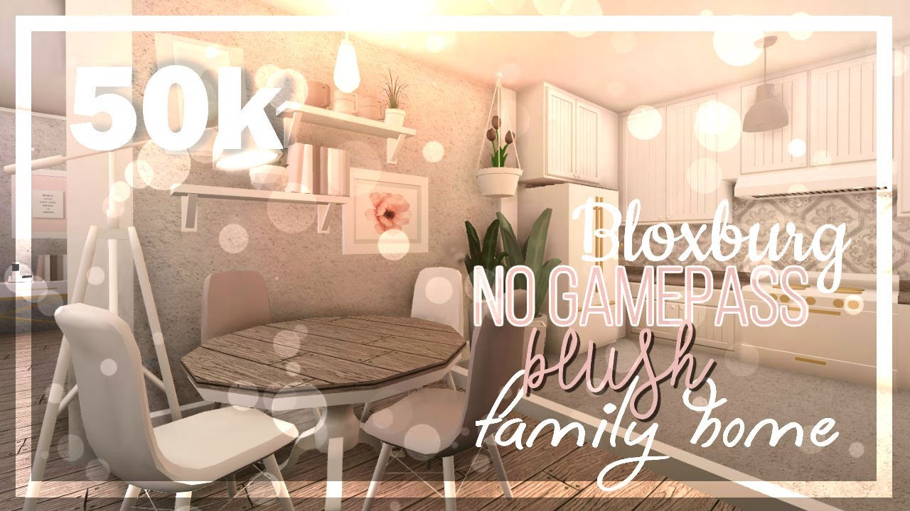 bloxburg | blush family rp house, no gamepasses (50k)