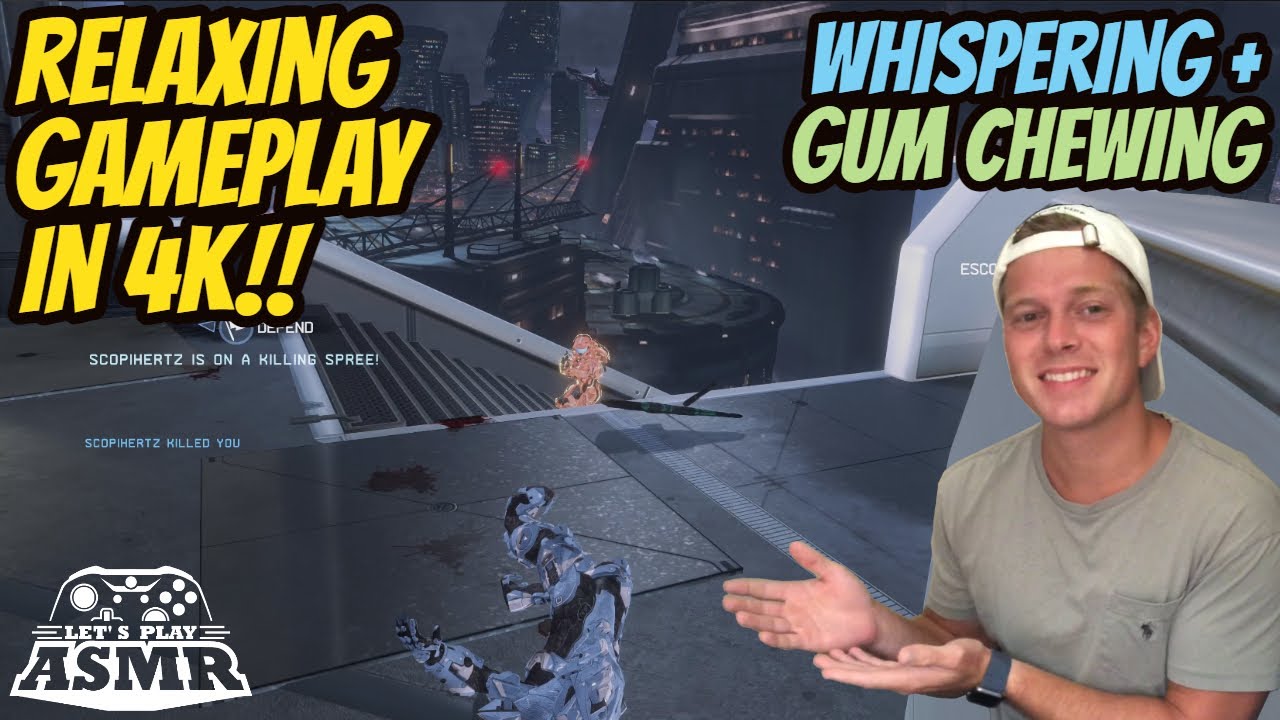 ASMR Gaming: Halo 4 | Relaxing Gameplay In 4K! - Gum Chewing & Whispering - TBT ep 81
