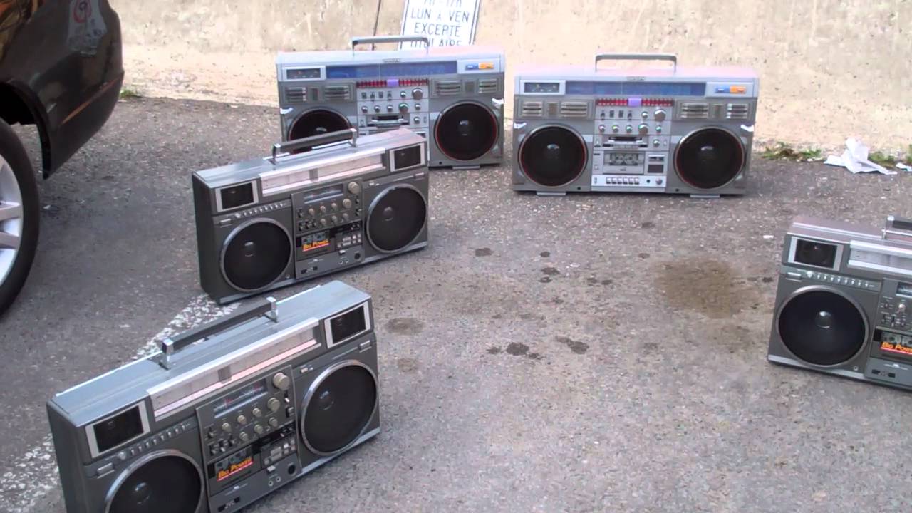 2 Conion C-100's Clairtone 7980's and 3 JVC M90's Boombox Ghettoblaster Collection Street