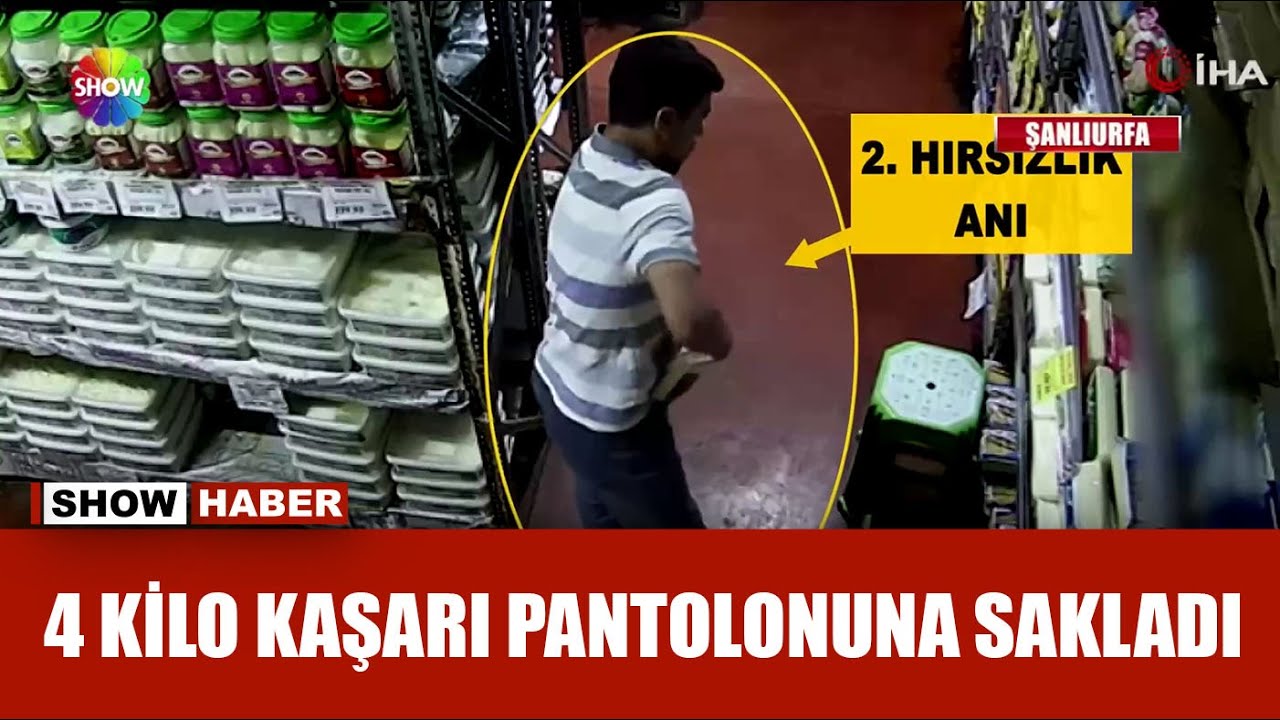 Marketten 4 kilo kaşar çaldı!