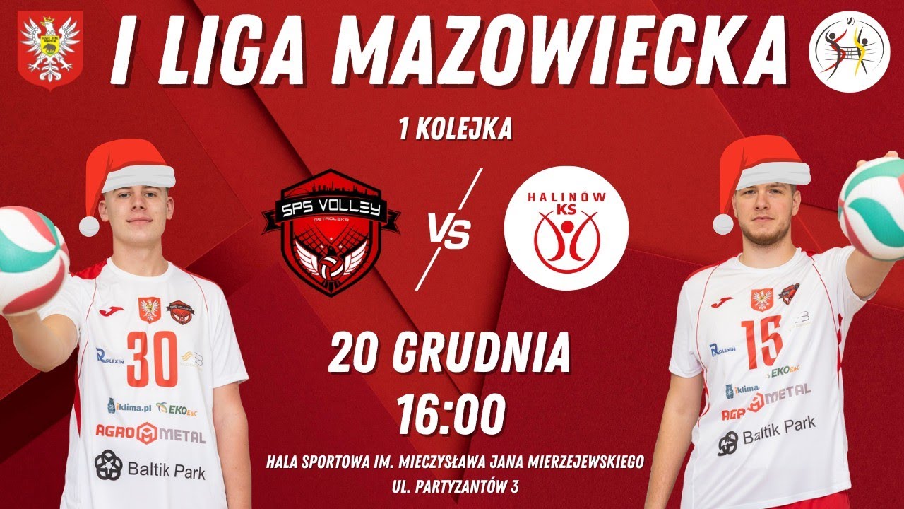 🏐 I LIGA MAZOWIECKA: SPS VOLLEY OSTROŁĘKA - KS HALINÓW ⚫🔴