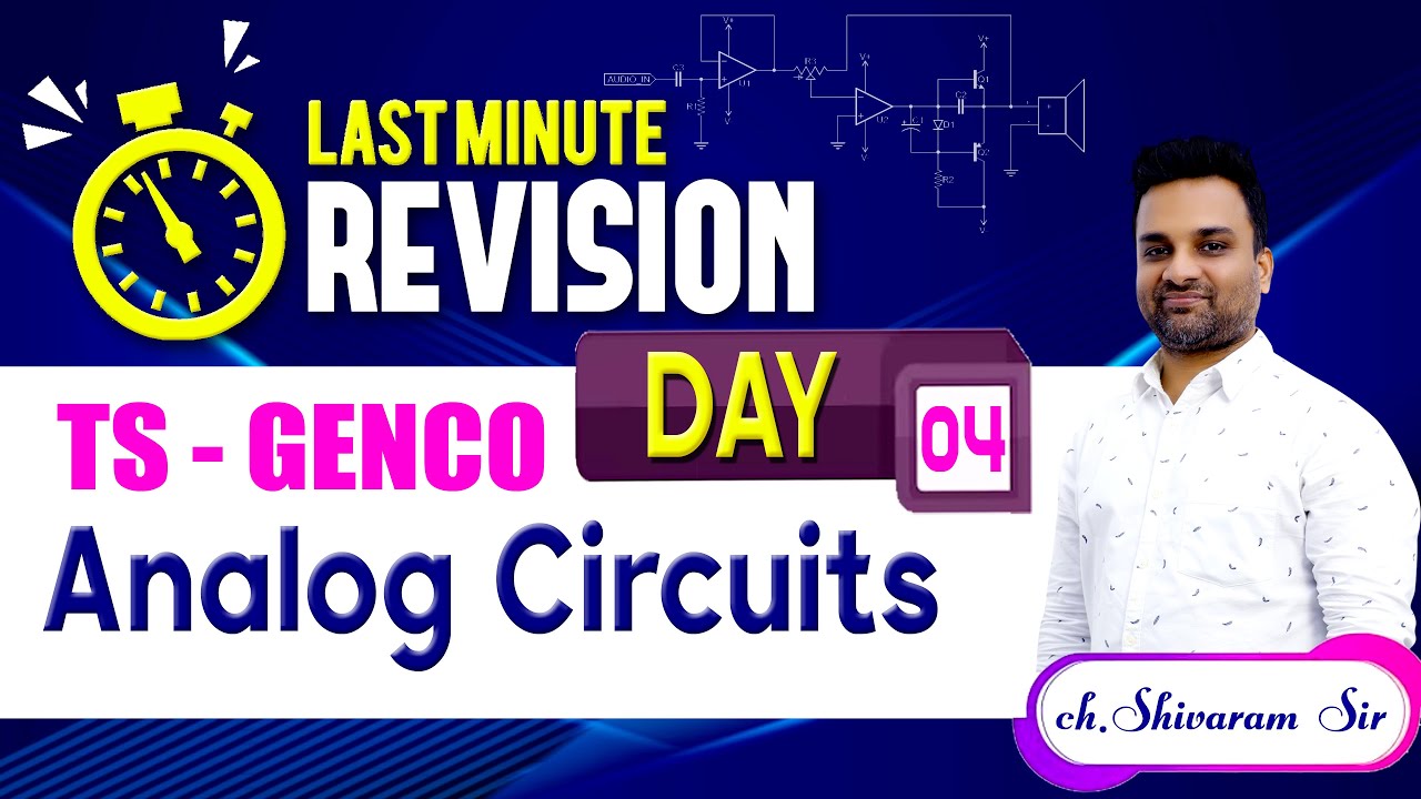 TS GENCO II Last Minute Revision II Analog Circuits || Day - 04 || SAIMEDHA KOTI - HYD