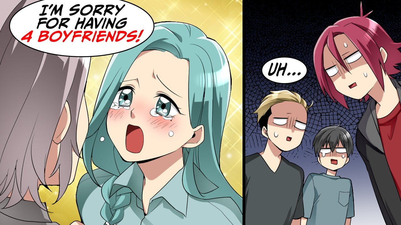 At the farewell party, 4 guys who claim to be her boyfriend appear and... [Manga Dub]