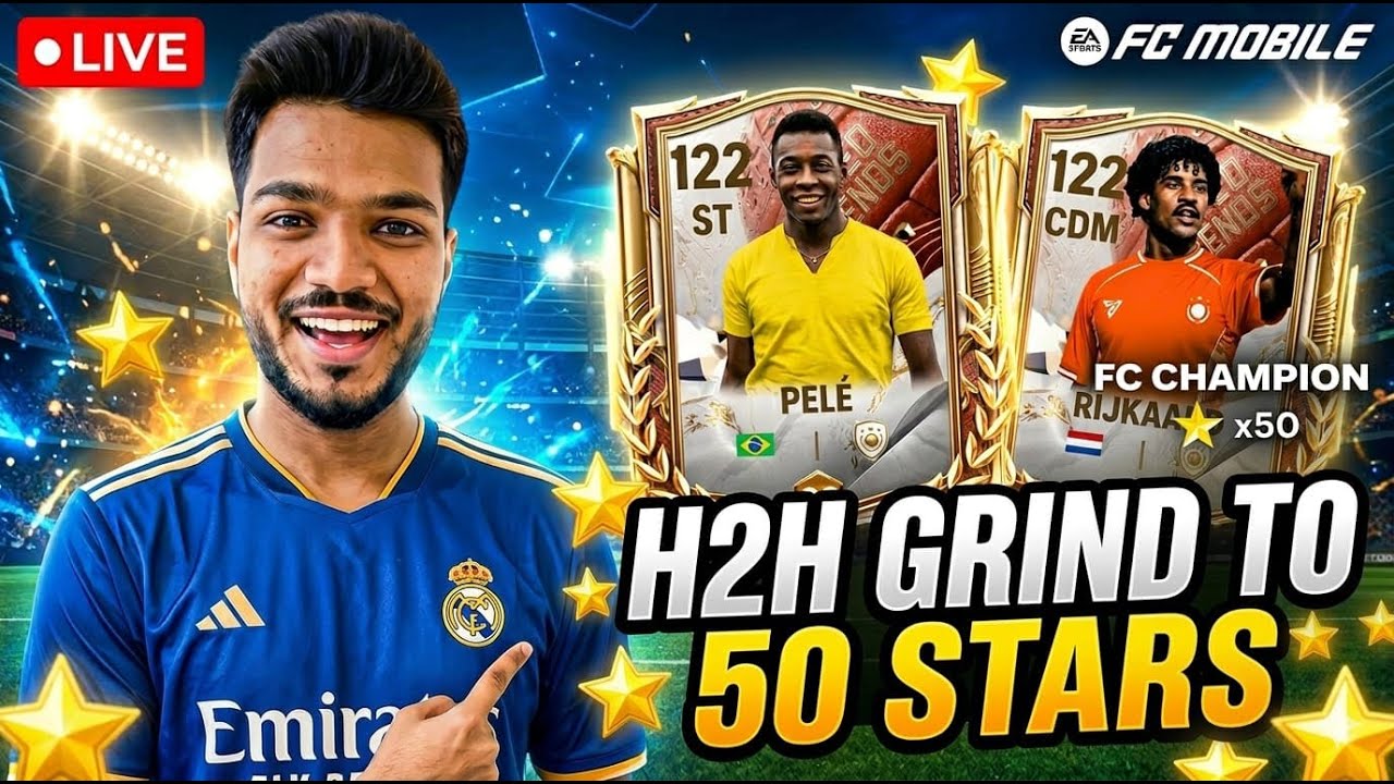 Can We Reach 50 Stars Today? 😈 H2H Grind | FC Mobile Live