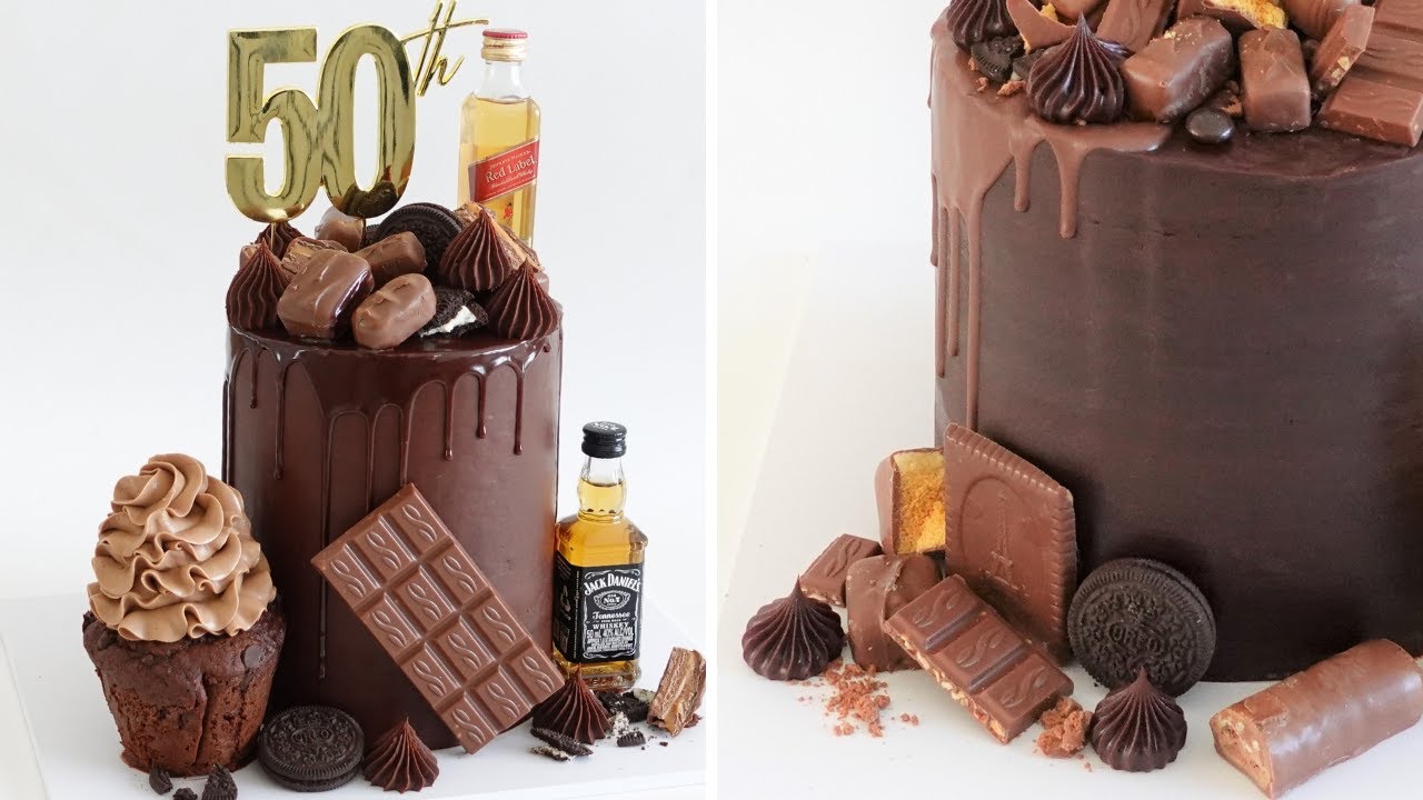 Chocolate Ganache Birthday Drip Cake Make Cake EASY Ganache Technique Chocolate Loaded Cake!