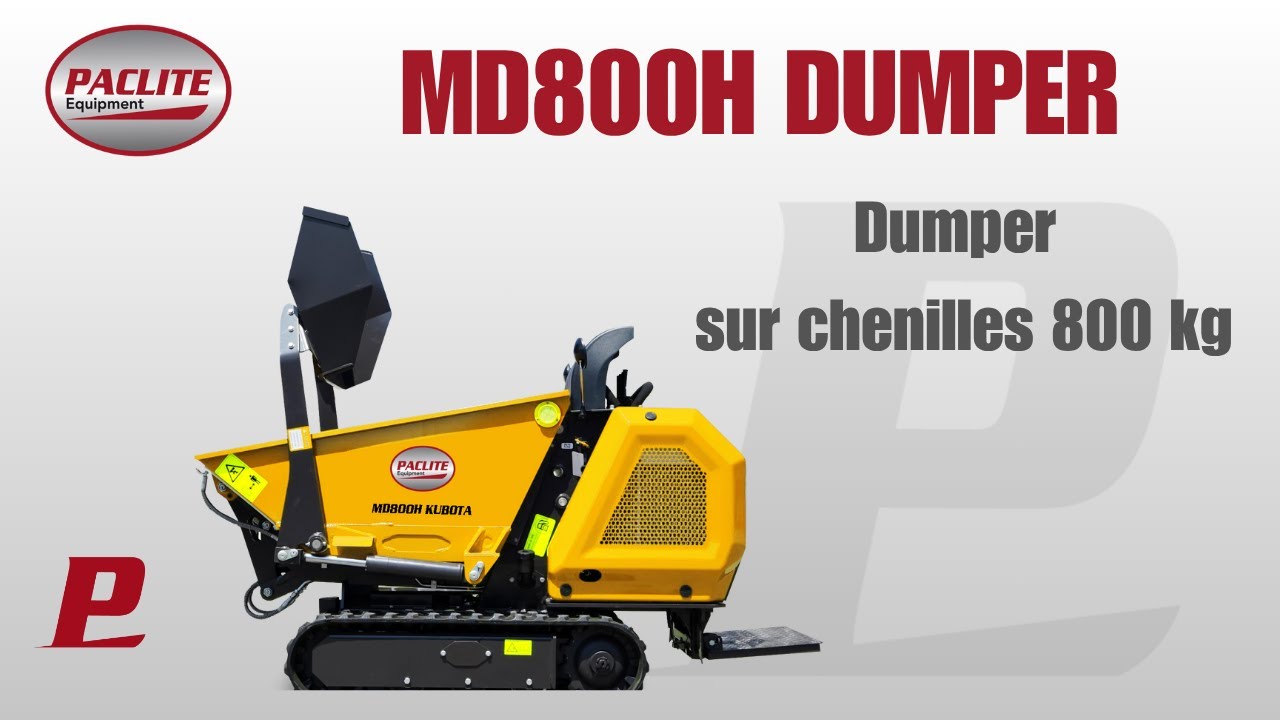 MD800H Dumper sur chenilles 800 kg Paclite Equipment