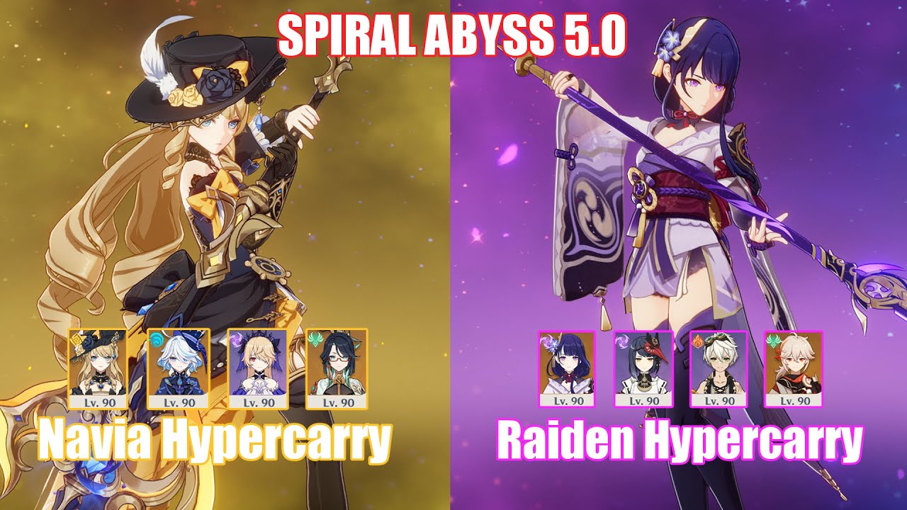 C0 Navia Hypercarry & C0 Raiden Hypercarry | Spiral Abyss 5.0 | Genshin Impact