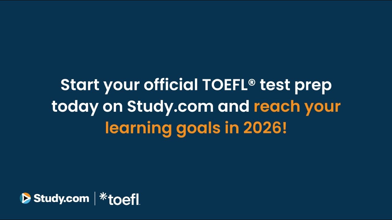 Start your Official TOEFL® Test Prep today on Study.com