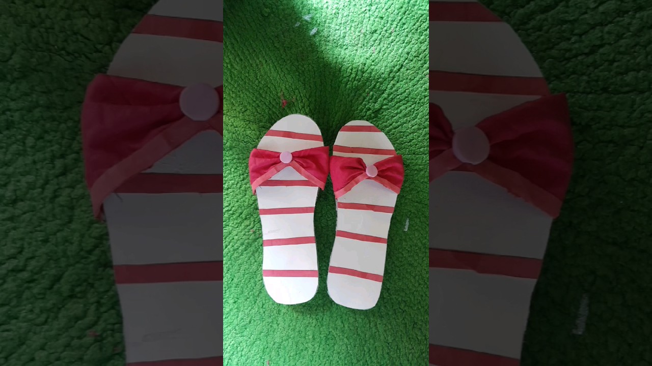 How to make paper slippers/doll slippers 