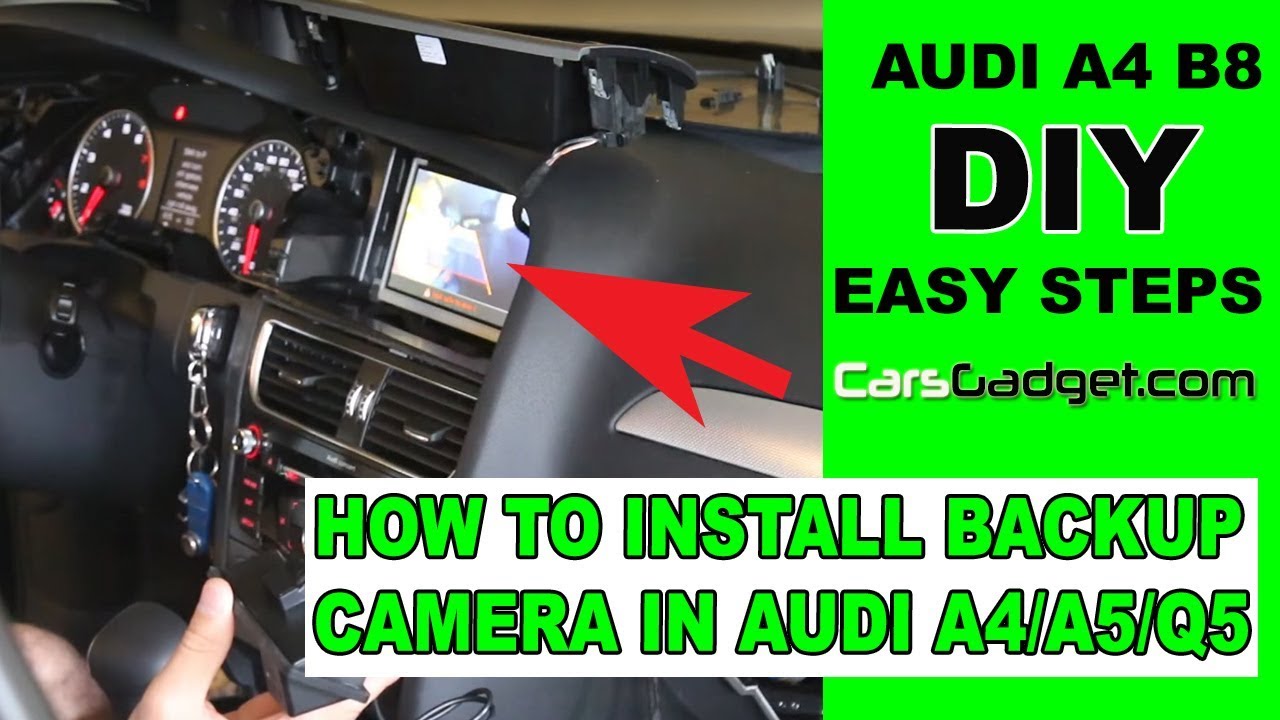 HOW TO INSTALL REAR VIEW CAMERA IN AUDI A4 B8 B8.5 B9 A5 Q5 Q3 backup camera DIY (2019)