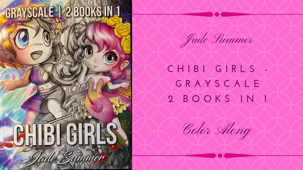 Grayscale Chibi Girls by Jade Summer Color Along (With New Baby Pics at End)