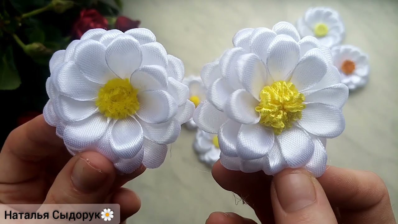 Как сделать серединку ромашки🌼10 разных способов🌼канзаши