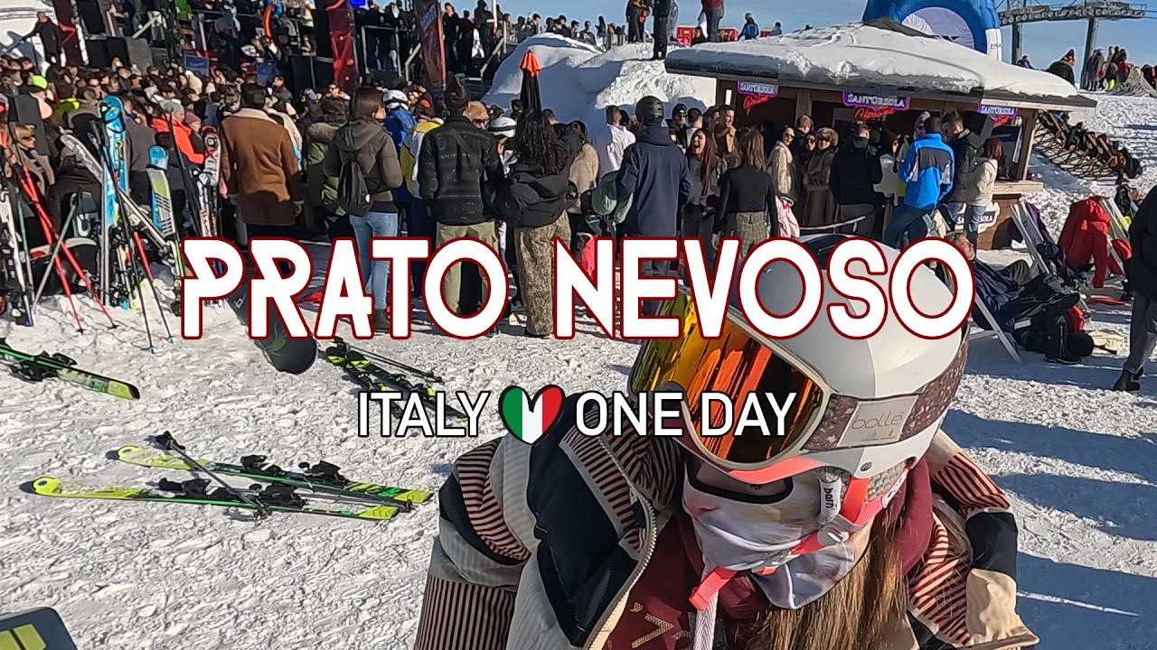 Вид от первого лица на заснеженный луг 🎿❄️ | Расслабляющий спуск с GoPro и лаунж-музыкой