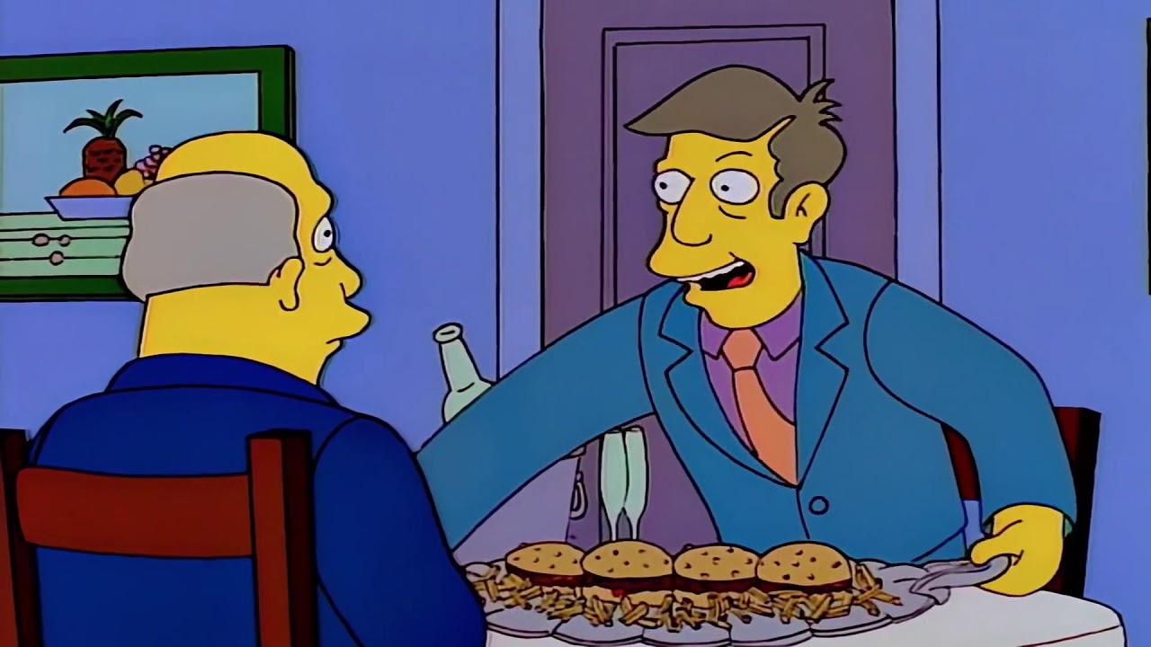 Steamed Hams but when Seymour speaks, Chalmers gets lower, when Chalmers speaks, Seymour gets higher