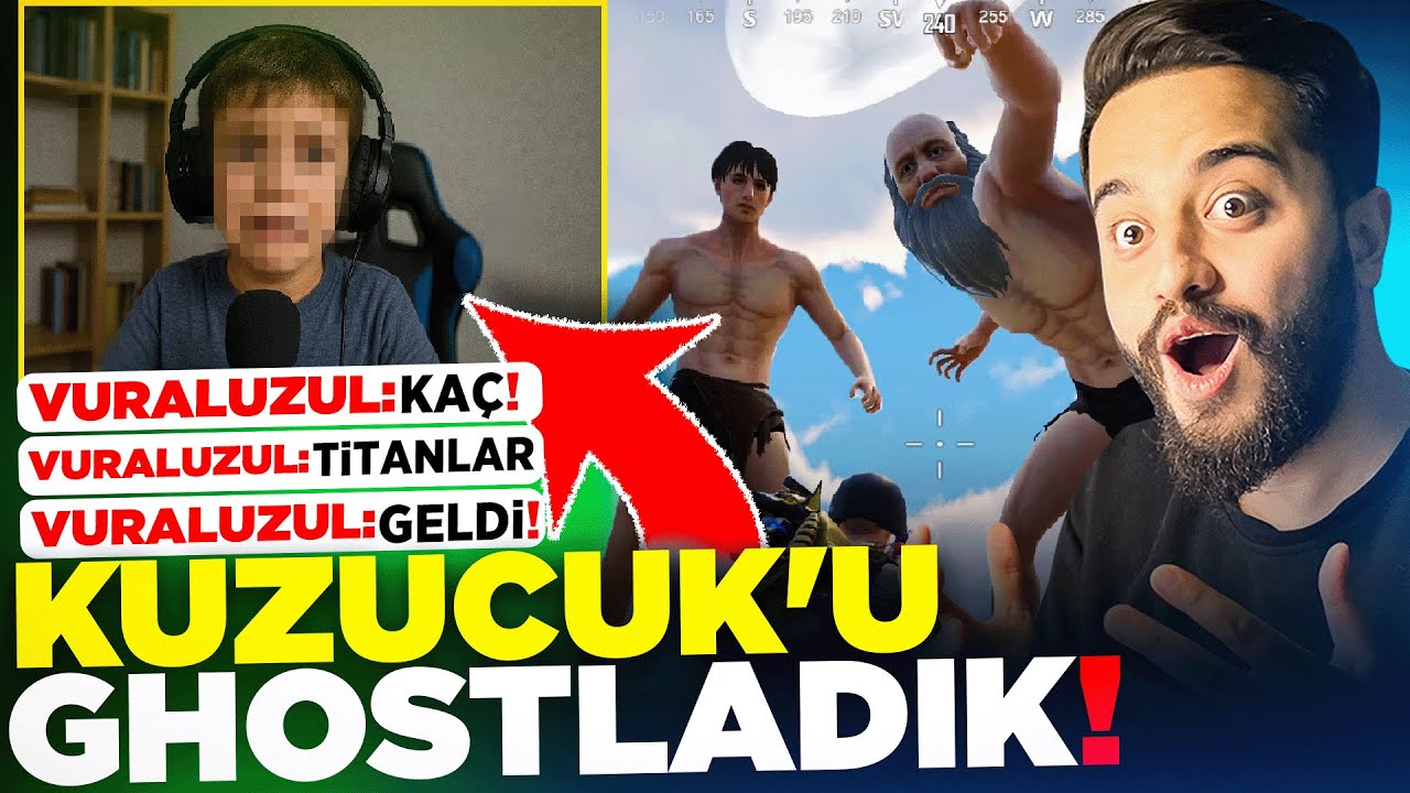KUZUCUK'UN YAYININI GHOSTLADIK! TİTAN OLUP KOVALAYIP KORKUTTUK! (ÇOK KORKTU) PUBG Mobile