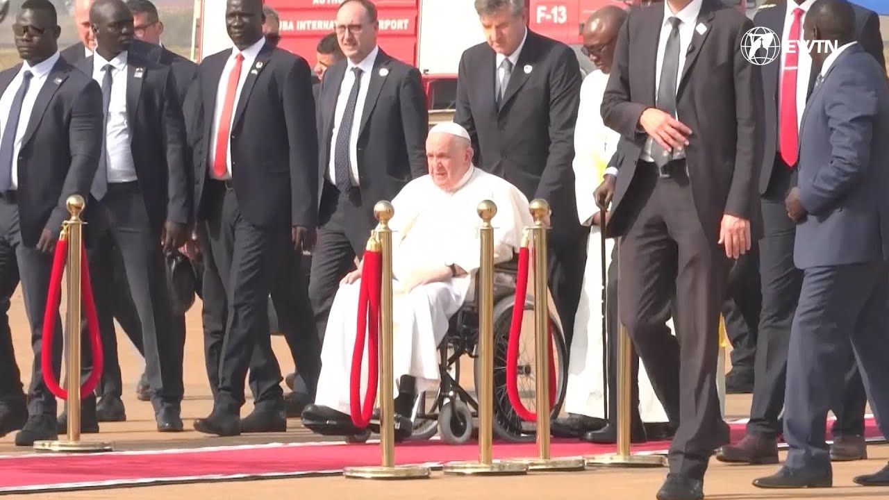 Pope Francis arrives in Juba, South Sudan | Feb. 3, 2023