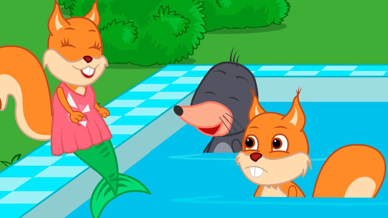 Bridie Squirrel - Fantasia de sereia Animé Desenho Infantil em Português Brasil