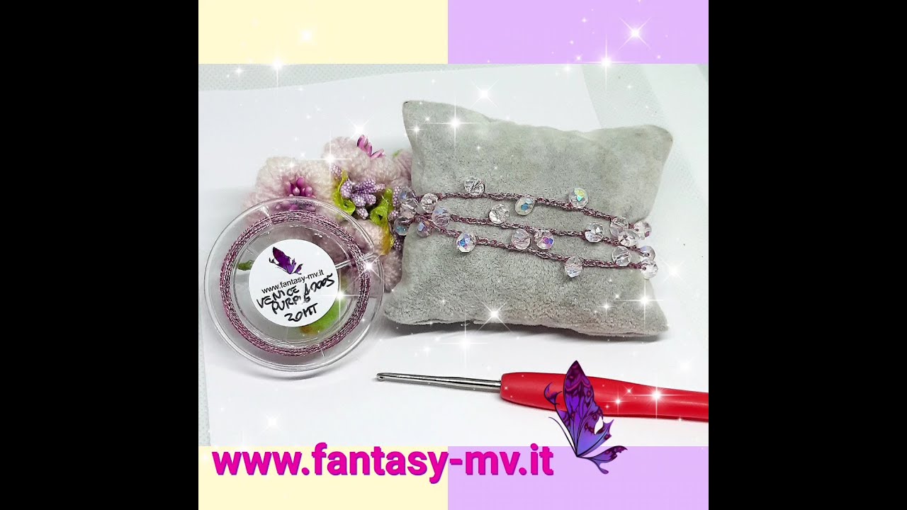 Tutorial: Bracciale a tre fili con filato Venice! www.fantasy-mv.it