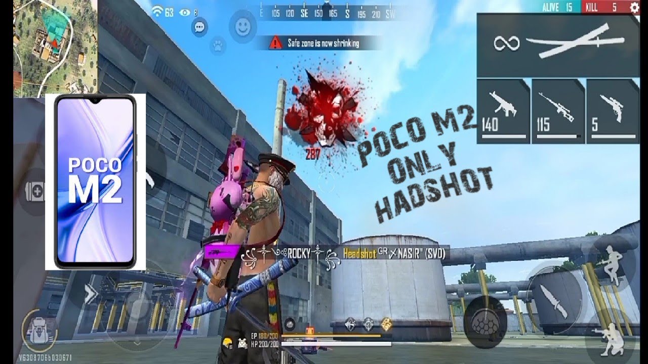 POCO M2 best free fire🔥 Gaming phone 😍 G80 processor OVER Power 😍