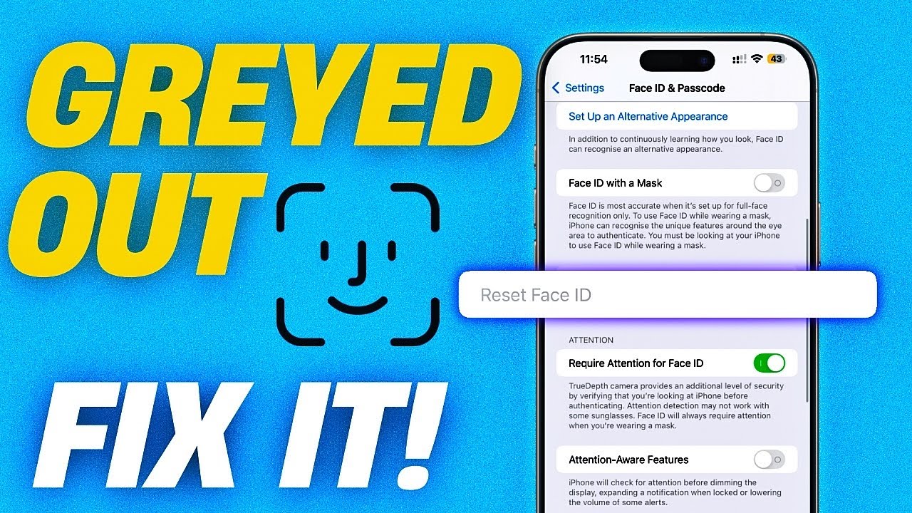 Reset Face ID Greyed Out? Here's the Fix